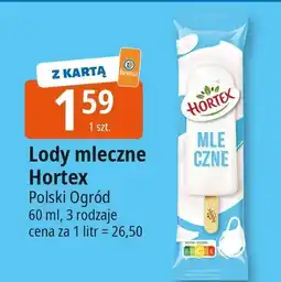 E.Leclerc Lody mleczne Hortex oferta