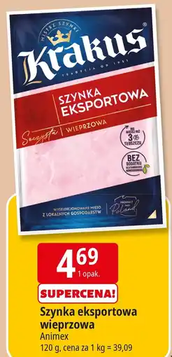 E.Leclerc Szynka eksportowa wieprzowa Krakus oferta