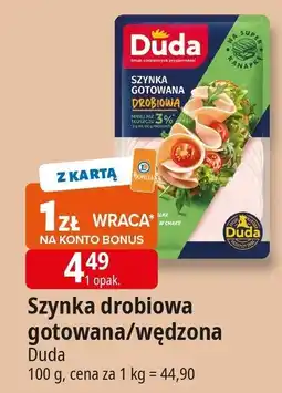 E.Leclerc Szynka drobiowa gotowana/wędzona Duda oferta