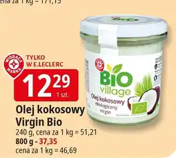 E.Leclerc Olej kokosowy Virgin Bio Bio Village oferta