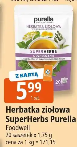 E.Leclerc Herbata ziołowa SuperHerbs Purella Foodwell oferta