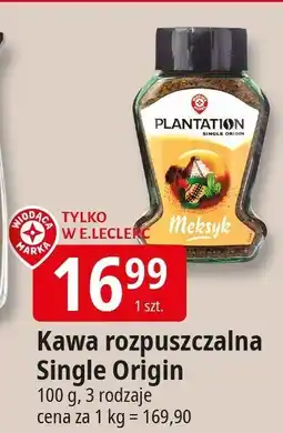 E.Leclerc Kawa rozpuszczalna Single Origin Plantation oferta
