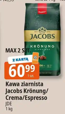 E.Leclerc Kawa ziarnista Jacobs Krönung Crema/Espresso JDE oferta