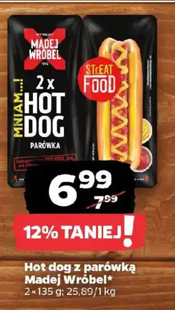 Netto Hot dog z parówką Madej Wróbel oferta