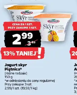 Netto Jogurt skyr Piątnica oferta