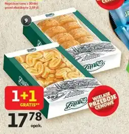 Auchan Ciastka francuskie poduszki lub uszka z nadzieniem malinowym lub wiśniowym Choco Loco oferta