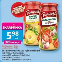 Auchan Sos do makaronu lub ryżu Pudliszki oferta