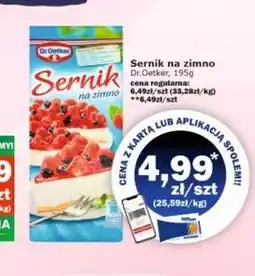 Społem Sernik na zimno Dr. Oetker oferta