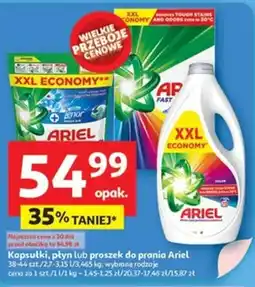 Auchan Kapsułki, płyn lub proszek do prania Ariel oferta