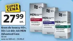 Auchan Krem do twarzy 40+, 50+ lub 60+ AA MEN Advanced Care oferta