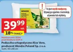 Auchan Poduszka ortopedyczna Aloe Vera, producent Wendre Poland Sp. z o.o. oferta