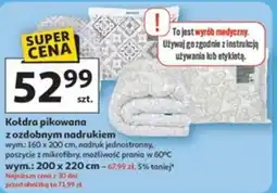 Kołdra pikowana z ozdobnym nadrukiem