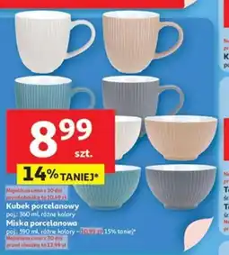 Auchan Kubek porcelanowy, Miska porcelanowa oferta