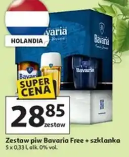 Auchan Zestaw piw Bavaria Free + szklanka oferta
