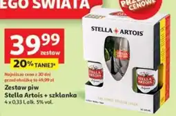 Auchan Zestaw piw Stella Artois + szklanka oferta