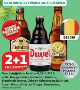 Piwa belgijskie w butelce Leffe, Hoegaarden itp.