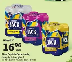 Auchan Piwo Captain Jack: tonic, daiquiri lub original oferta