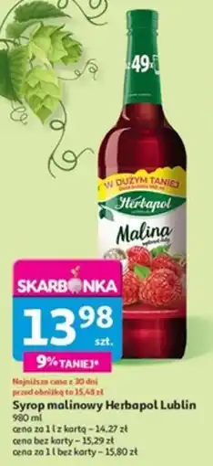 Auchan Syrop malinowy Herbapol Lublin oferta