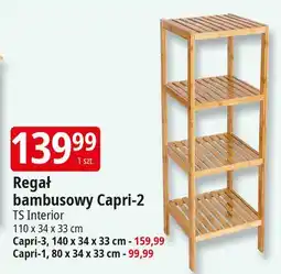 E.Leclerc Regał bambusowy capri-1 80 x 34 33 cm Ts Interior oferta