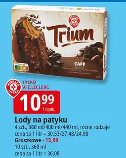 E.Leclerc Lody gruszkowe Wiodąca Marka Trium oferta