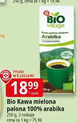 E.Leclerc Kawa mielona arabika z peru Wiodąca Marka Bio Village oferta