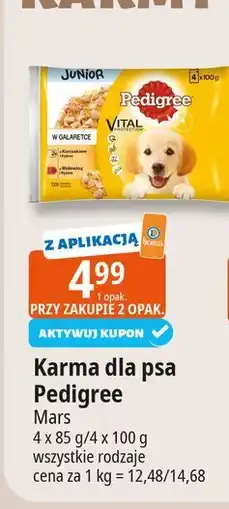 E.Leclerc Karma dla psa junior w galaretce 2x kurczak i wołowina Pedigree Vital oferta