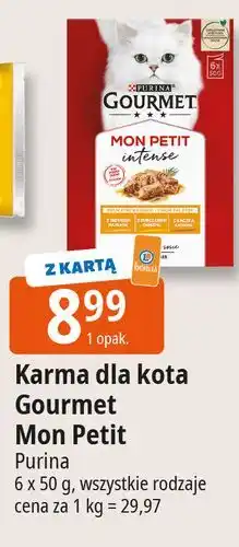 E.Leclerc Karma dla kota kaczka + kurczak indyk Purina Gourmet Mon Petit oferta