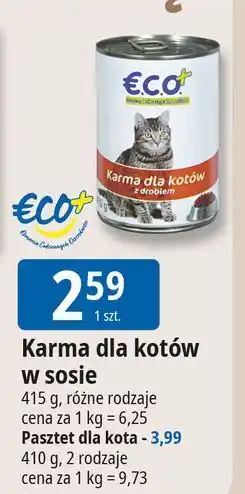 E.Leclerc Pasztet dla kota z wołowiną Eco+ oferta