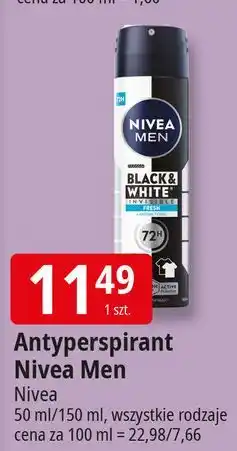 E.Leclerc Antyperspirant fresh Nivea Men Invisible Black & White oferta