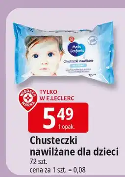 E.Leclerc Chusteczki nawilżane Wiodąca Marka Mots D'enfants oferta