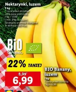 Lidl BIO Banany, luzem oferta