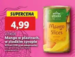 Lidl VITASIA Mango w plastrach, w słodkim syropie oferta