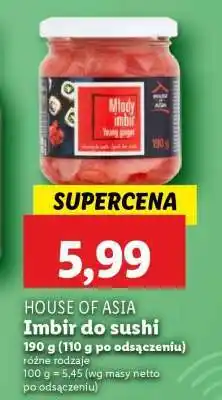 Lidl HOUSE OF ASIA Imbir do sushi oferta
