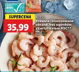 Lidl Krewetki blanszowane obrane, bez ogonków, z certyfikatem ASC oferta
