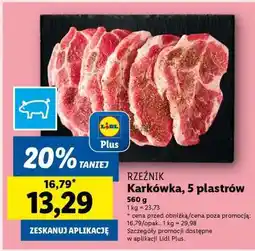 Lidl RZEŹNIK Karkówka, 5 plastrów oferta