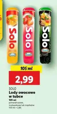 Lidl SOLO Lody owocowe w tubce oferta