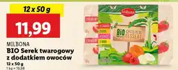 Lidl MILBONA BIO Serek twarogowy z dodatkiem owoców oferta