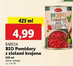 Lidl BARESA BIO Pomidory z ziołami krojone oferta