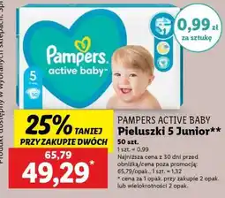 Lidl PAMPERS ACTIVE BABY Pieluszki 5 Junior oferta