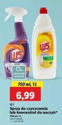 Lidl W5 Spray do czyszczenia lub koncentrat do naczyń oferta