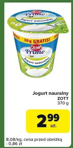Carrefour Express Jogurt naturalny Zott oferta