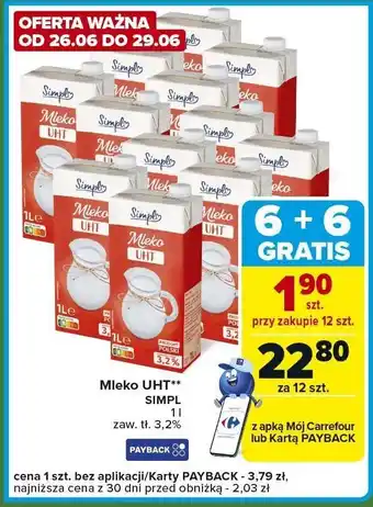 Carrefour Express Mleko UHT Simpl 3.2% oferta