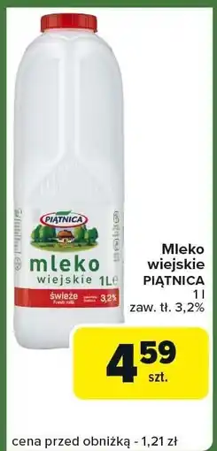 Carrefour Express Mleko wiejskie Piątnica 3.2% oferta