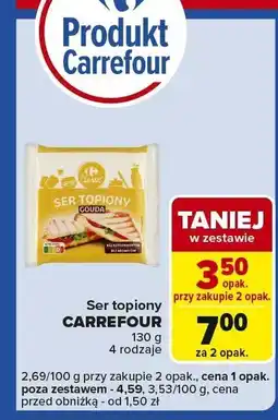 Carrefour Express Ser topiony Carrefour 130g 4 rodzaje oferta