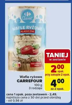 Carrefour Express Wafle ryżowe klasyczne Carrefour oferta
