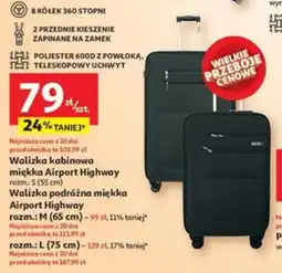 Auchan Walizka kabinowa miękka Airport Highway itp. oferta