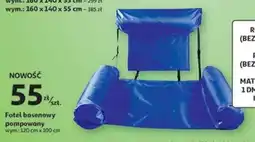Fotel basenowy pompowany