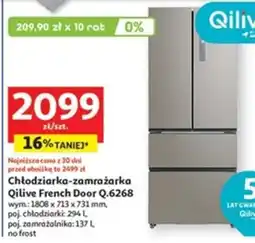 Auchan Chłodziarka-zamrażarka Qilive French Door Q.6268 oferta