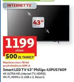 Auchan Smart led tv 43" philips 43pus7609 oferta