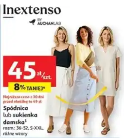Auchan Spódnica lub sukienka damska Inextenso oferta